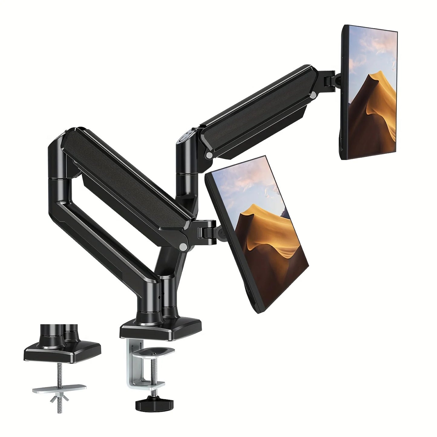 Mornitor Arm- Dual Monitor for 13-32 inches Screens (BLACK)